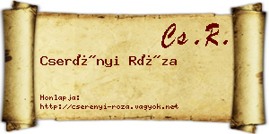 Cserényi Róza névjegykártya