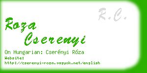 roza cserenyi business card