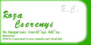 roza cserenyi business card